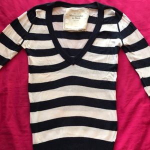 Abercrombie Navy Striped Sweater